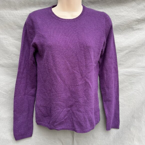 Cashmere Charter Club Size Small 2-Ply 100% Cashmere Purple Sweater Pullover - Picture 1 of 3